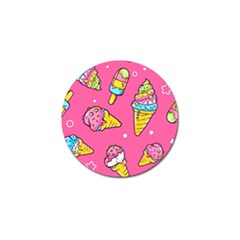 Summer Ice Creams Flavors Pattern Golf Ball Marker