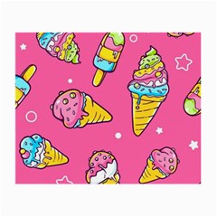 Summer Ice Creams Flavors Pattern Small Glasses Cloth