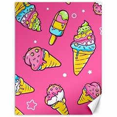 Summer Ice Creams Flavors Pattern Canvas 12  X 16  