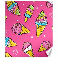 Summer Ice Creams Flavors Pattern Canvas 20  x 24  