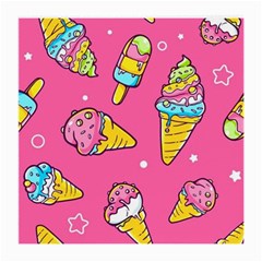 Summer Ice Creams Flavors Pattern Medium Glasses Cloth