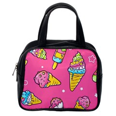 Summer Ice Creams Flavors Pattern Classic Handbags (One Side)