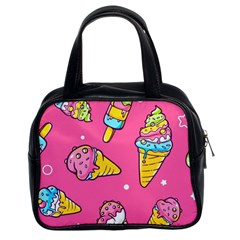 Summer Ice Creams Flavors Pattern Classic Handbags (2 Sides)