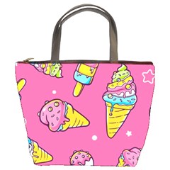 Summer Ice Creams Flavors Pattern Bucket Bags