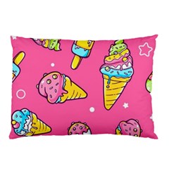 Summer Ice Creams Flavors Pattern Pillow Case