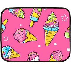 Summer Ice Creams Flavors Pattern Double Sided Fleece Blanket (Mini) 