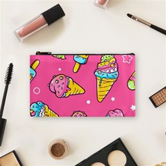 Summer Ice Creams Flavors Pattern Cosmetic Bag (Small) 