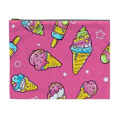 Summer Ice Creams Flavors Pattern Cosmetic Bag (xl) by Bigfootshirtshop