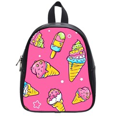 Summer Ice Creams Flavors Pattern School Bag (Small)