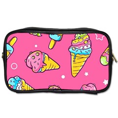 Summer Ice Creams Flavors Pattern Toiletries Bags 2-side by Bigfootshirtshop