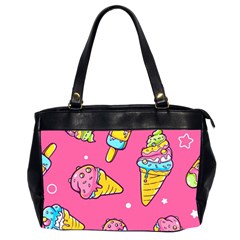 Summer Ice Creams Flavors Pattern Office Handbags (2 Sides) 