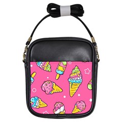 Summer Ice Creams Flavors Pattern Girls Sling Bags