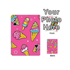 Summer Ice Creams Flavors Pattern Playing Cards 54 (Mini) 