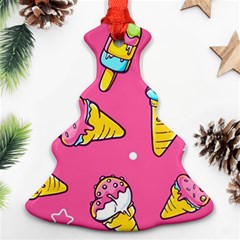 Summer Ice Creams Flavors Pattern Ornament (Christmas Tree) 