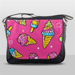 Summer Ice Creams Flavors Pattern Messenger Bags