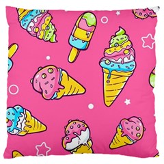 Summer Ice Creams Flavors Pattern Large Cushion Case (One Side)