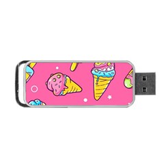 Summer Ice Creams Flavors Pattern Portable USB Flash (One Side)