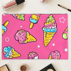 Summer Ice Creams Flavors Pattern Cosmetic Bag (XXL) 