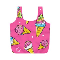 Summer Ice Creams Flavors Pattern Full Print Recycle Bags (m)  by Bigfootshirtshop