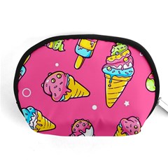 Summer Ice Creams Flavors Pattern Accessory Pouches (Medium) 