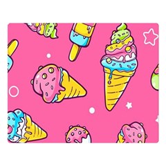 Summer Ice Creams Flavors Pattern Double Sided Flano Blanket (Large) 