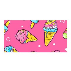 Summer Ice Creams Flavors Pattern Satin Wrap