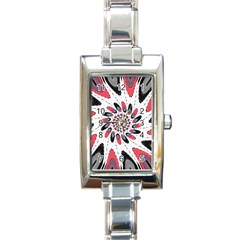 High Contrast Twirl Rectangle Italian Charm Watch