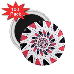 High Contrast Twirl 2 25  Magnets (100 Pack)  by linceazul