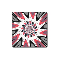 High Contrast Twirl Square Magnet by linceazul