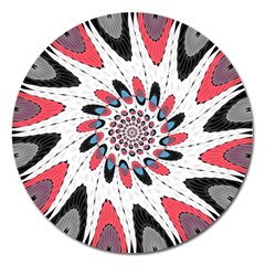 High Contrast Twirl Magnet 5  (round) by linceazul