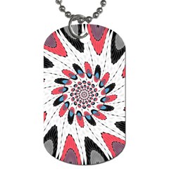 High Contrast Twirl Dog Tag (one Side) by linceazul