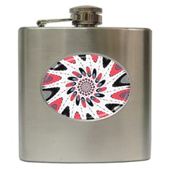 High Contrast Twirl Hip Flask (6 Oz) by linceazul