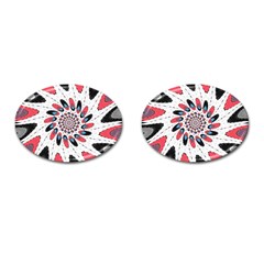 High Contrast Twirl Cufflinks (oval) by linceazul