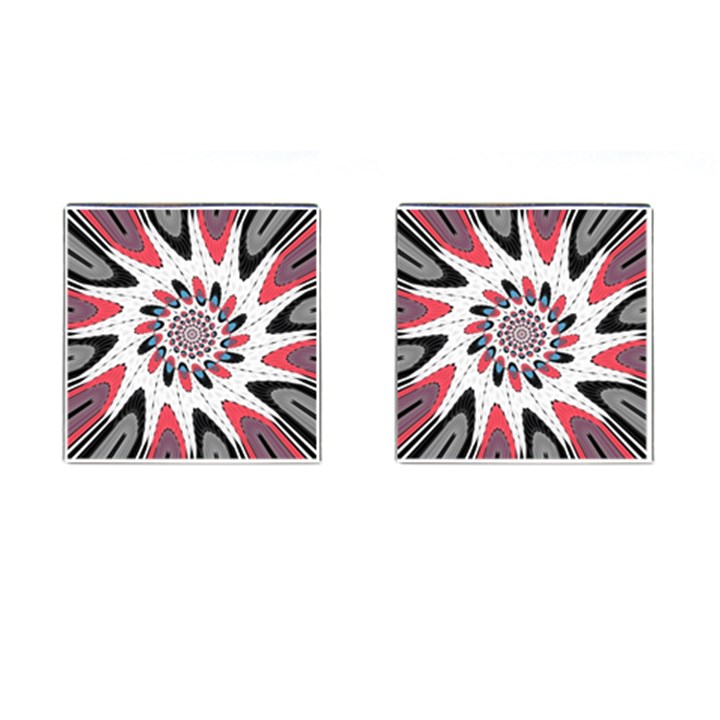 High Contrast Twirl Cufflinks (Square)