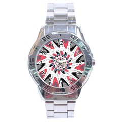 High Contrast Twirl Stainless Steel Analogue Watch by linceazul