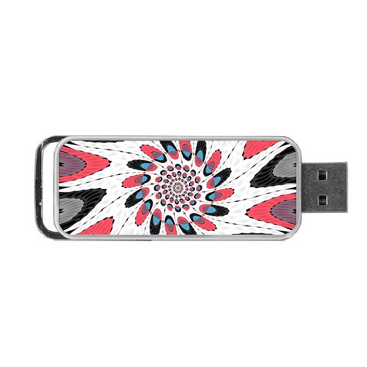 High Contrast Twirl Portable USB Flash (Two Sides)