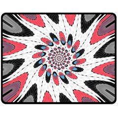 High Contrast Twirl Double Sided Fleece Blanket (medium)  by linceazul