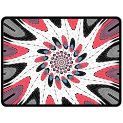 High Contrast Twirl Double Sided Fleece Blanket (large)  by linceazul