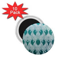 teal art nouvea 1.75  Magnets (10 pack) 