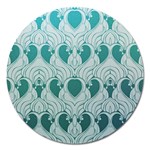 teal art nouvea Magnet 5  (Round) Front