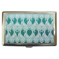 teal art nouvea Cigarette Money Cases