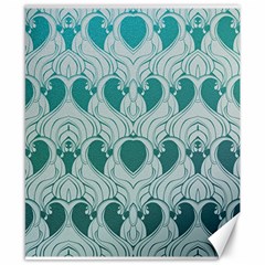 Teal Art Nouvea Canvas 8  X 10  by NouveauDesign