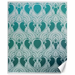 Teal Art Nouvea Canvas 16  X 20   by NouveauDesign