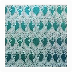 teal art nouvea Medium Glasses Cloth