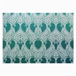 teal art nouvea Large Glasses Cloth Front