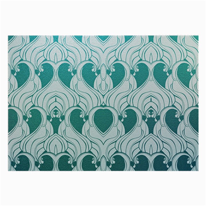 teal art nouvea Large Glasses Cloth