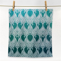 teal art nouvea Face Towel