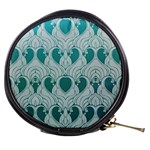 teal art nouvea Mini Makeup Bags Front