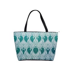 teal art nouvea Shoulder Handbags