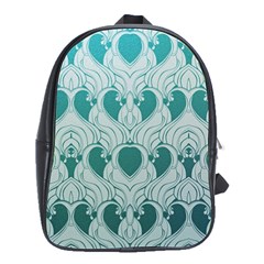 teal art nouvea School Bag (Large)